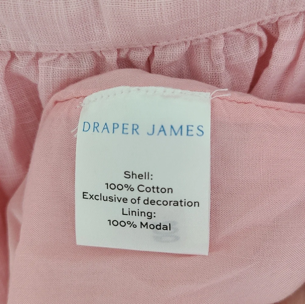 Draper james pink mini cotton floral embroidered maren shift dress - Picture 5 of 7